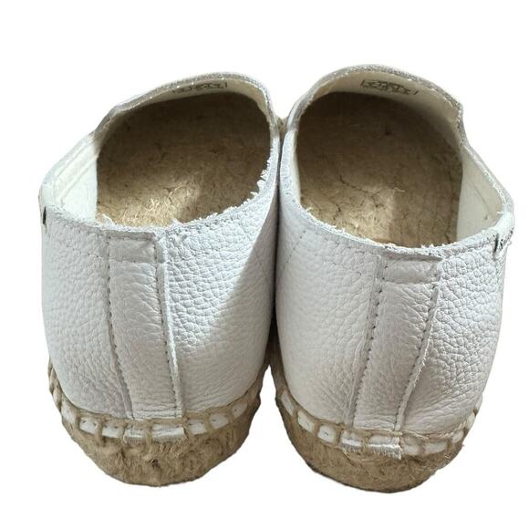 Soludos Upper White Leather Espadrilles Size 6 - Picture 9 of 11
